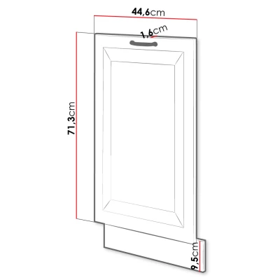 FRYZIA konyhaszekrény ajtó - 713x446 mm, fehér