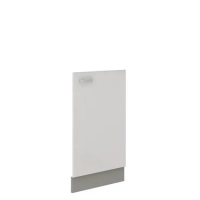 GENJI konyhaszekrény ajtó - 713x446 mm, szürke / fényes fehér