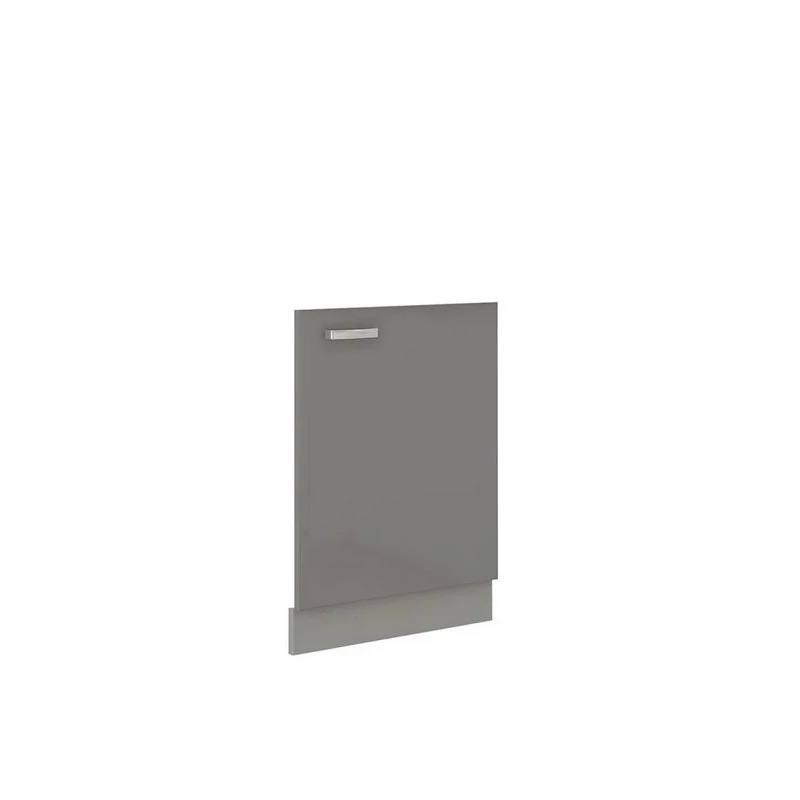 RONG konyhaszekrény ajtó - 713x596 mm, szürke / fényes szürke