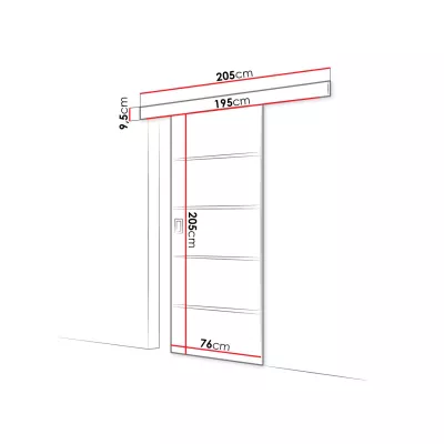 SANITA 2 tolóajtó - 70 cm, fehér