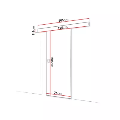 SANITA 1 tolóajtó - 70 cm, aranytölgy