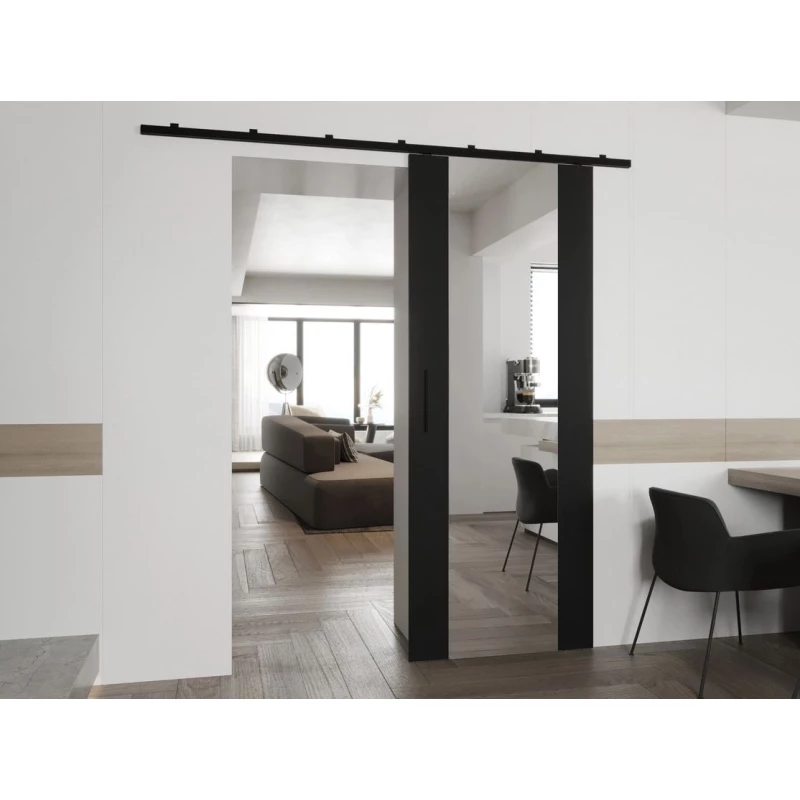 CONROE 2 belső tükrös tolóajtó - 70 cm, fekete
