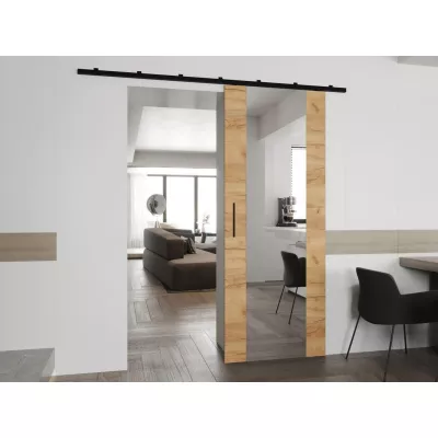 CONROE 2 belső tükrös tolóajtó - 70 cm, kraft tölgyfa