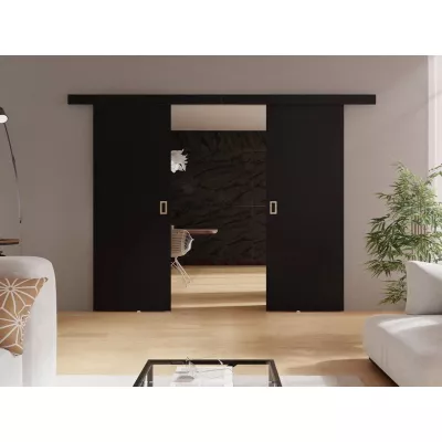 SANITA 3 kétszárnyú beltéri tolóajtó - 152 cm, fekete