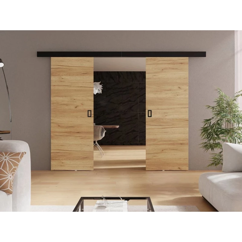 SANITA 3 kétszárnyú beltéri tolóajtó - 152 cm, aranytölgyfa