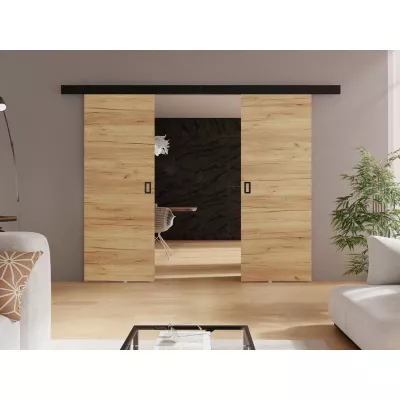 SANITA 3 kétszárnyú beltéri tolóajtó - 152 cm, aranytölgyfa