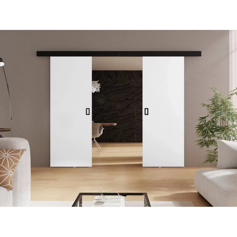 SANITA 3 kétszárnyú beltéri tolóajtó - 152 cm, fehér