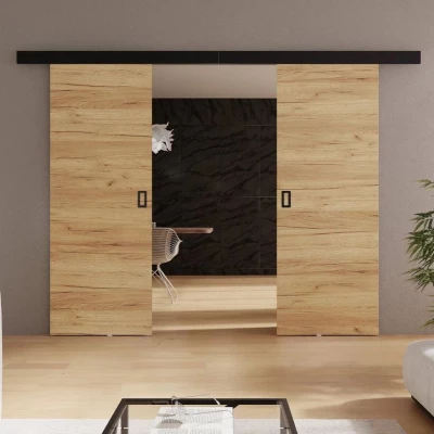 SANITA 3 kétszárnyú beltéri tolóajtó - 132 cm, aranytölgyfa