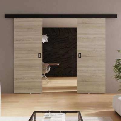 SANITA 3 kétszárnyú beltéri tolóajtó - 132 cm, sonoma tölgyfa
