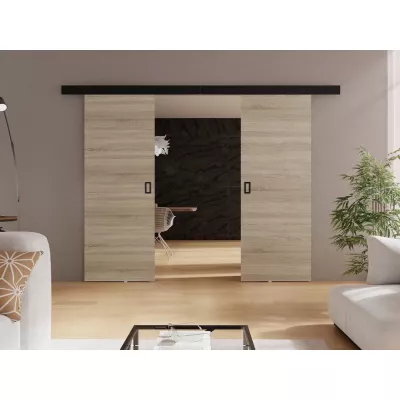 SANITA 3 kétszárnyú beltéri tolóajtó - 132 cm, sonoma tölgyfa