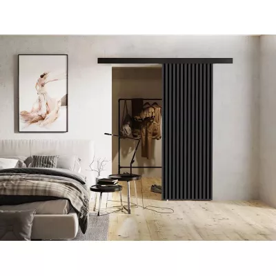MIDLAND tolóajtó - 70 cm, antracit / fekete