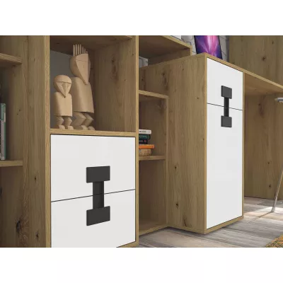 BASHIRA 1 diákszoba bútor - tölgy / fényes artisan tölgy