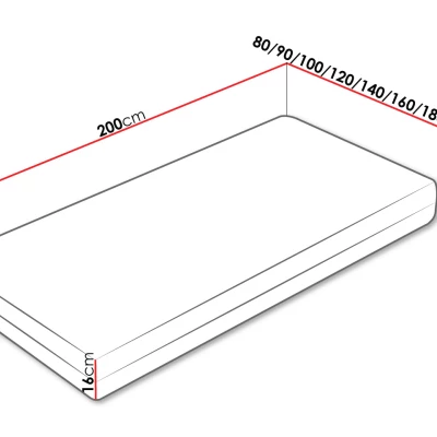 Hipoallergén habszivacs matrac 80x200 DOWNEY