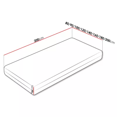Hipoallergén habszivacs matrac 90x200 DOWNEY