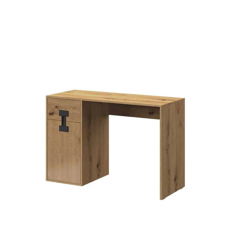 BASHIRA íróasztal - tölgy / artisan tölgy fényes felülettel