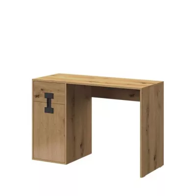 BASHIRA íróasztal - tölgy / artisan tölgy fényes felülettel