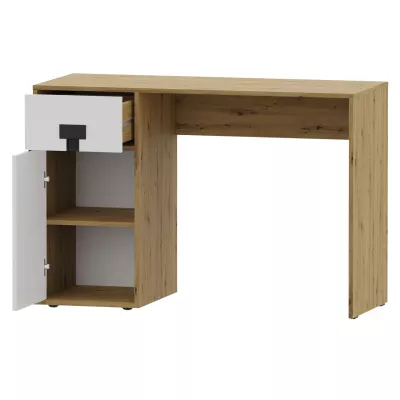 BASHIRA íróasztal - tölgy / artisan tölgy fényes felülettel