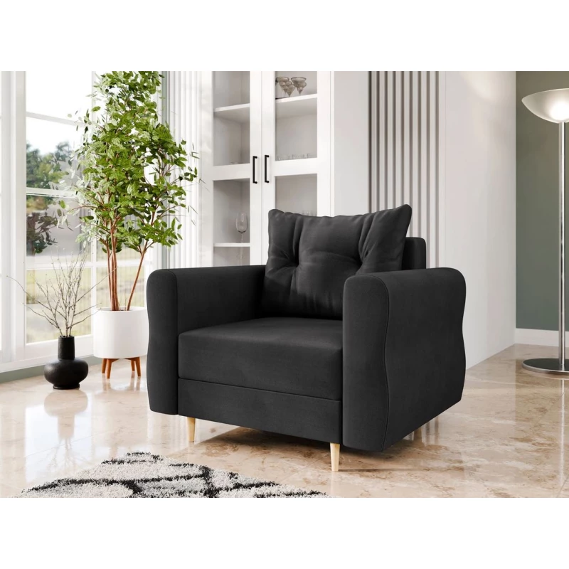 Nappali fotel EXETER - fekete