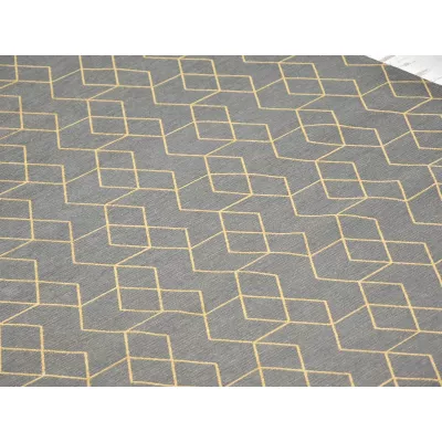 Téglalap alakú szőnyegdarab 160x230 cm SAWA - szürke / arany