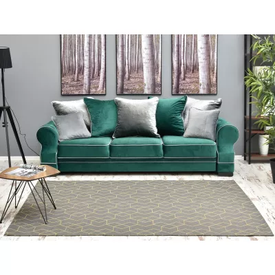Téglalap alakú szőnyegdarab 160x230 cm SAWA - szürke / arany