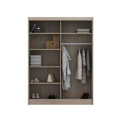 Gardróbszekrény polcokkal 150 cm ZOSIMA - wenge / sonoma tölgy