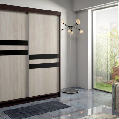 Gardróbszekrény polcokkal 150 cm ZOSIMA - wenge / sonoma tölgy