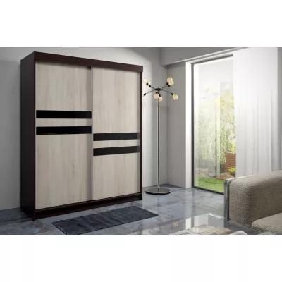 Gardróbszekrény polcokkal 150 cm ZOSIMA - wenge / sonoma tölgy