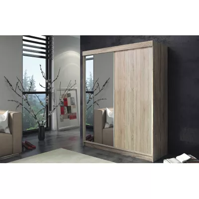 Tükrös gardróbszekrény 150 cm ZONDRA - sonoma tölgyfa
