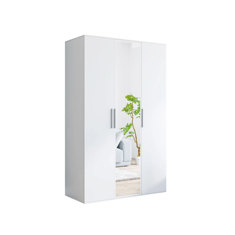 PETINA háromajtós szekrény - 120 cm, fehér