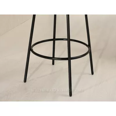 Elegáns bárszék SIDRA - dió / fekete eco bőr / fekete