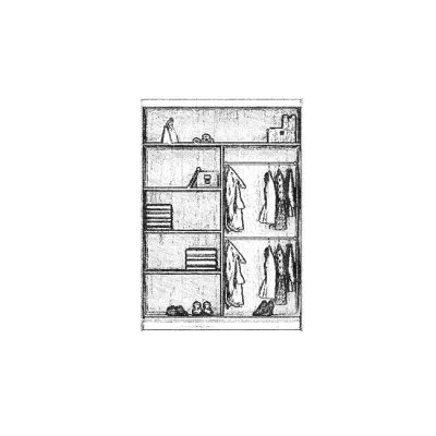 120/62-es gardróbszekrény SERVELA - fekete