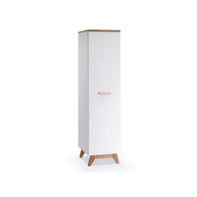 Keskeny gardrób 45 cm HENDA - fehér / tölgy
