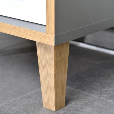 Keskeny gardrób 47 cm ANGELY - szürke / fehér