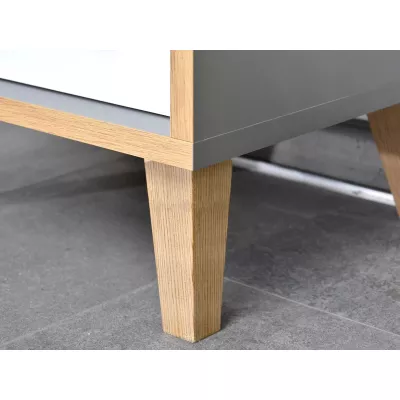 Keskeny gardrób 47 cm ANGELY - szürke / fehér