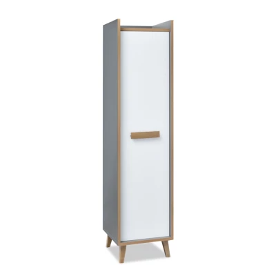 Keskeny gardrób 47 cm ANGELY - szürke / fehér