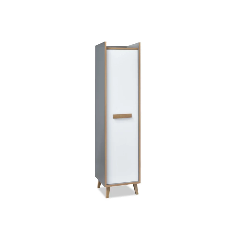 Keskeny gardrób 47 cm ANGELY - szürke / fehér