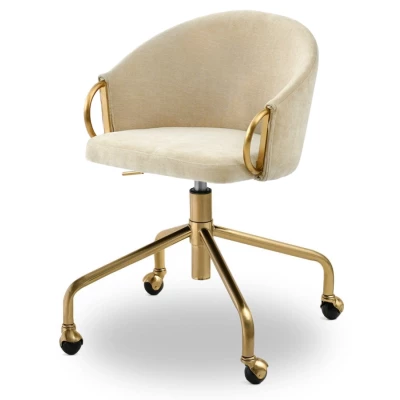 FINBAR designer forgószék - krém / arany
