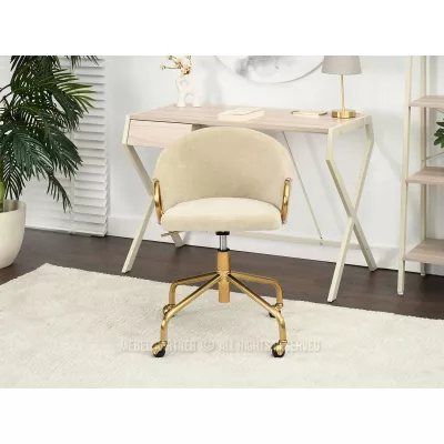 FINBAR designer forgószék - krém / arany