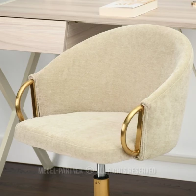 FINBAR designer forgószék - krém / arany