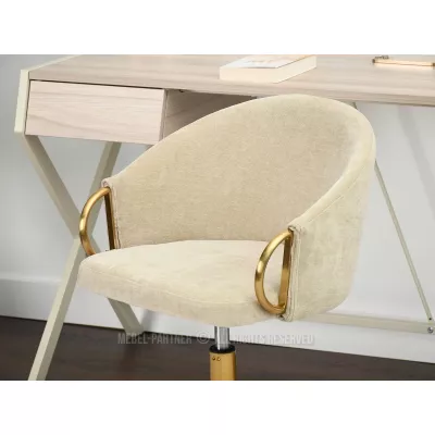FINBAR designer forgószék - krém / arany