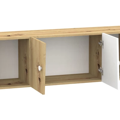 Diákbútor ággyal 90x200 CHIMA 2 - artisan tölgy / fehér / szürke