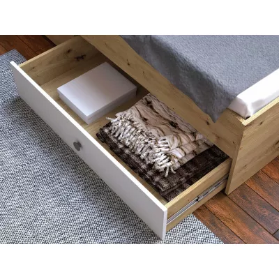 Diákbútor ággyal 90x200 CHIMA 2 - artisan tölgy / fehér / szürke