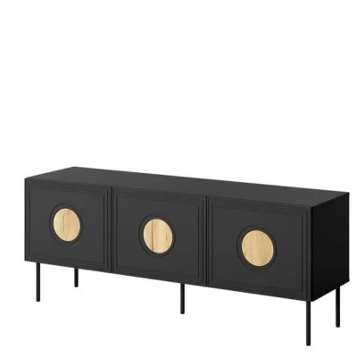 TV állvány 150 cm VANILIA - kraft tölgy / matt fekete
