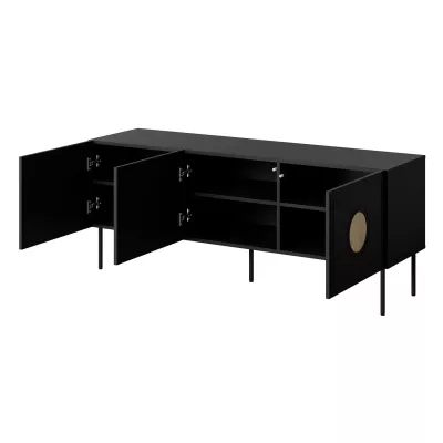 TV állvány 150 cm VANILIA - kraft tölgy / matt fekete