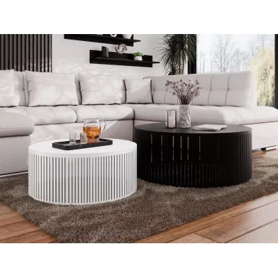 2 darabos dohányzóasztal szett TANTOS - fekete / fehér / sarkvidéki fehér