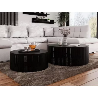 2 darabos dohányzóasztal szett TANTOS - fekete