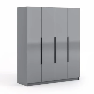 Modern gardrób 160/60 AUREN - fényes szürke