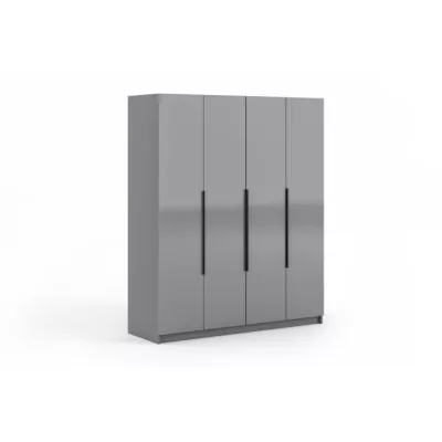 Modern gardrób 160/60 AUREN - fényes szürke
