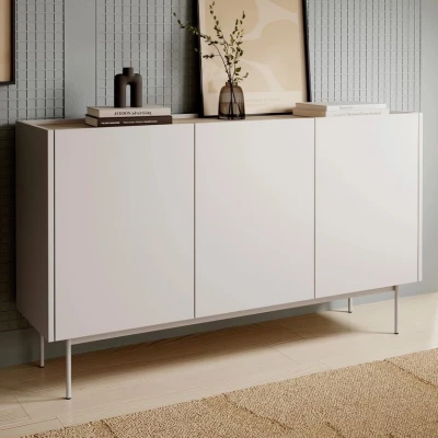 Modern fiókos komód ajtókkal LOLIVETE - linea tölgy / kasmír