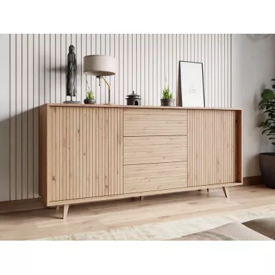 Széles komód ajtókkal és fiókokkal PRESIDIO - artisan tölgyfa